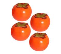 BESPORTBLE 4Pcs Mini Faux Persimmon Fruit Props Realistic Artificial Fruits for Scene Adornment for Photo Props Teaching Tools Lifelike Design for Rooms
