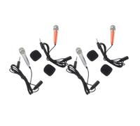 BESPORTBLE 4pcs Mini Portable Microphones for Phone Singing Recording Microphones for Computer Tablet Singing Accessory for Karaoke Home Party