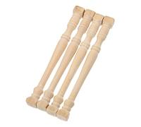BESPORTBLE 4pcs Mini Wood Roman Pillars Doll House Accessories for Micro Landscape Decoration Premium Wood Material for Long Term Use for Mini House Details Detailed Design for Vivid Display