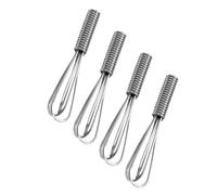 BESPORTBLE 4pcs Miniature Manual Egg Whisk Bright Color Kitchenware for Doll House Decoration Realistic Baking Accessory for Pretend Play and Mini Scene Display