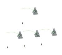 BESPORTBLE 4pcs Miniature Resin Fishing Old Man Statue for Fish Tank and Garden Decor Charming Fisherman Figurine Unique Ornament for Home and Landscape Decoration