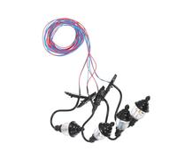 BESPORTBLE 4pcs Miniature Wall Lamp Models Black Warm Yellow Light for Sand Table Landscape Decor Luminous Wall Lamps for Miniature Scenes and Dollhouses Building Materials for DIY Projects