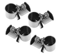 BESPORTBLE 4pcs Multi Functional Food and Water Cups with Clamp Holder for Cockatiel Parrot Small Animals Secure and Easy to Clean