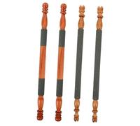 BESPORTBLE 4pcs Natural Bird Cage Perch Stand Beak and Claw Grinder for Parakeet Cockatiel Lorikeet Conure Rough Surface Chew Supporting Healthy Grooming and Behavioral Enrichment