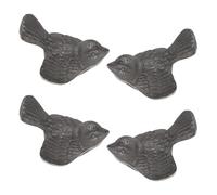 BESPORTBLE 4pcs Natural Cast Iron Birds Cooking Tool for Vegan Iron Boost Pregnancy Athlete Dietary Support Food Grade Metal Animal Shape Compact Kitchen Utensils for Safe Mineral Enrichment