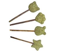 BESPORTBLE 4pcs Natural Cat Catnip Lollipops Pet Snack Set with Bear Star and Cat Claw Shapes Eco-friendly Edible Polygonum Treats and Kittens
