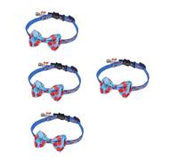 BESPORTBLE 4pcs Outdoor Cat Collar Cherry Bowtie Adjustable Wear-resistant Kitten Collar Cute Pet Accessory Bell for Festivals and Parties