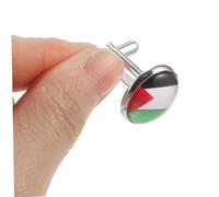 BESPORTBLE 4pcs Palestinian Flag Cufflinks French Cuff Buttons for Men Business Wedding Accessories of Stylish Sophisticated Design for Formal Shirts