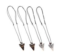 BESPORTBLE 4pcs Pendant Necklace for Women and Men Sturdy Beach Jewelry with White and Brown Colors Surfer Accessories for Ocean Lovers and Style