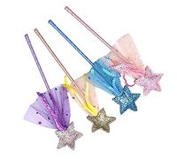 BESPORTBLE 4pcs Pentagram Fairy Wand Cat Teasing Stick Interactive Cat Toys Kitten Plaything
