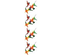 BESPORTBLE 4pcs Pet Bird Toy Natural Grass Carrot Chew Toy for Parrots Conures Budgies Birdcage Accessory Interactive and Bite-resistant for Playtime Fun