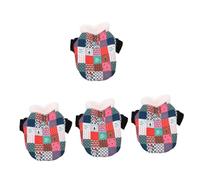 BESPORTBLE 4pcs Pet Coat Thickened Warm Dog Clothes for Christmas Comfortable and Breathable Dog Outfit for Daily Walking and Outdoor Activities Multiple