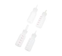 BESPORTBLE 4pcs Pet Nursing Bottles for Puppies Kittens with Scale Design Reusable Silicone Feeding Bottles for Small Animals Easy Squeeze and Clean