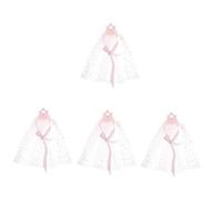 BESPORTBLE 4pcs Pet Veil Delicate Decor for Wedding and Parties Soft Gauze Bridal Accessory for Cats and Dogs Headpiece for Celebrations and Photos