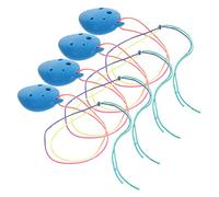 BESPORTBLE 4Pcs Plastic Ocarina for Beginner Music Instrument Lightweight Mini Ocarinas with Smooth Surface Soothing Melodious Sound for Childrens Musical Learning and Play Random Color