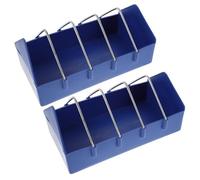 BESPORTBLE 4pcs Plastic Pigeon Feeder with Thickened Construction and Removable Wire Slot Partition, Large Capacity Feeding Tray for Outdoor Use, Suitable for Duck and Quails on Farm