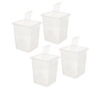 BESPORTBLE 4pcs Plastic Reptile Breeding Box Multihole Ventilation Design for Tarantulas and Geckos, Crystal Observation Habitat Suitable for Insect Terrarium and Colony Container