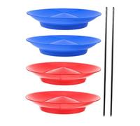 BESPORTBLE 4pcs Plastic Spinning Plates with Juggling Sticks for Circus Performances Beginner Friendly Juggling Accessories for Carnival Party Supplies and Outdoor Skill Development Games