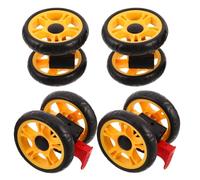 BESPORTBLE 4pcs Plastic Stroller Replacement Wheels with Quickdetach Design and 360-degree Flexibility, 12cm Swivel Front Wheel Assembly for Stroller and Pet Cart