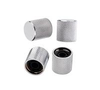 BESPORTBLE 4Pcs Plated Control Knobs for Electric Guitar Bass Tone Volume Knob Caps Durable Replacement Parts Silver Finish for Circuit Board Upgrades