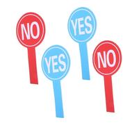 BESPORTBLE 4Pcs Portable Yes No Paddle Voting Board Reusable Judging Supply for Classrooms Foam Boards Easy to Use Voting Accessory for Teachers