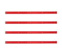 BESPORTBLE 4pcs Professional Skateboard Grind Rails Replaceable Rib Bone Rail - Bar For Beginners Skateboards Bikes Scooters Red 14.34x0.71x0.28in