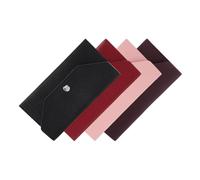 BESPORTBLE 4pcs Pu Leather Cash Envelope Wallets for Women, Lightweight Reusable Money Organizers with Metal Snap Closure, Flat Design for Budgeting and Everyday Carry