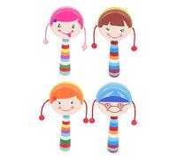 BESPORTBLE 4Pcs Rattle Drum for Boy Girl Educational Playthings to Enhance Sensory Skills for Boy Girl Playtime and Development Activities