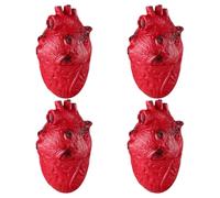 BESPORTBLE 4pcs Realistic Halloween Bloody Heart Prop Creepy Human Organ Simulation for Haunted House Decorations Zombie Party Accessories Scary Prank for Spooky Events