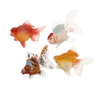 BESPORTBLE 4pcs Realistic Mini Goldfish Figurines Safe Models for Tank Decoration Interactive Learning Tool for Aquariums Fairy Gardens