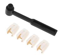 BESPORTBLE 4pcs Record Player Needle: Replacement Turntable Stylus For Vinyl Record Players Phonograph - Easy Installation And High-Precision Stylus With Brush