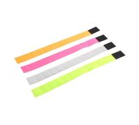 BESPORTBLE 4pcs Reflective Safety Armband High Visibility PVC Tape Strips for Cycling Running Night Walking Sticky Bands Cuttable Wrist and Leg Reflectors for Road Safety