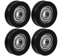BESPORTBLE 4pcs Replacement Pulley Wheel for Sliding Doors with U Type Groove, Sturdy Pom Material, Stable Structure, Efficient Performance, for Replacing Old Accessories in Daily Life