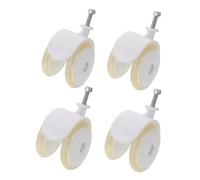 BESPORTBLE 4pcs Replacement Silent Swivel Wheels Pu Caster Wheels for Walkers Strollers Indoor Furniture Chair No Noise Accessories
