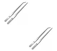 BESPORTBLE 4pcs Reptile Feeding Tweezer Straight and Curved Tips Rustproof Tongs for Feeding Lizards and Snakes Safe Aquarium Use Lightweight and Flexible Design