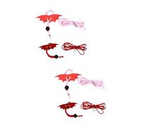 BESPORTBLE 4pcs Reptile Leash with Wing Design Small Pet Lizard Rope for Outdoor Walks Includes Options for Enhanced Visibility