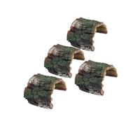 BESPORTBLE 4PCS Resin Turtle Basking Island with Elevated Climbing Platform and Naturalistic Hideout Cave for Aquatic Tortoises Lizards Betta Fish and Crabs