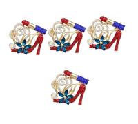 BESPORTBLE 4pcs Rhinestone High Heel Brooch Pin for Women Fashion Costume Jewelry Accessory for Weddings Birthdays and Special Occasions Elegant and Lightweight Design