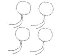 BESPORTBLE 4Pcs Rhinestone Shoe Chain Straps for High Heels Decorative Boot Chains for Women Chic Accessories to Prevent Loose Shoes Durable Material Stylish Footwear