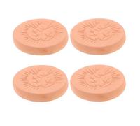 BESPORTBLE 4Pcs Round Terracotta Bread Warmer Set - Clay Stoneware Insulation Discs for Pastry, Tortilla Bread Basket - Indoor Kitchen Food Storage Party Table Warmer