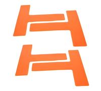 BESPORTBLE 4pcs Shape Floor Markers for Soccer and Basketball Training Weatherproof PVC Agility Spot Pads High Visibility Court Boundary Mats for Multi-surface Use