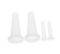 BESPORTBLE 4pcs Silicone Facial Cupping Set Transparent Massage Cups for Face Neck Back Eyes Strong Suction Vacuum Therapy Portable Skin Care Tool for Anti-Aging and Blood Flow Improvement