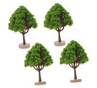 BESPORTBLE 4pcs Simulated Street Trees Miniature Fake Tree Miniature Dollhouse Trees Fake Trees for DIY Miniatures Miniature Street Trees Mixed Model Trees Sand Table Miniature Tree Wood