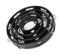 BESPORTBLE 4Pcs Single Row Tambourine Natural Wood Handheld Percussion Instruments for Dance Performances Early Childhood Education and Team Entertainment