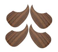 BESPORTBLE 4pcs Solid Wood Acoustic Guitar Guards with Walnut Grain Finish Scratch-resistant Pickguards for Folk Guitars Enhances Sound Purity and Resonance Easy Installation Fit for Acoustic