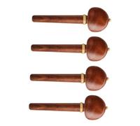 BESPORTBLE 4pcs Solid Wood Cello Pegs High Density Cello Shaft Handles Durable Musical Instrument Accessories Accurate Grinding for Improved Sound Vintage Chocolate Finish