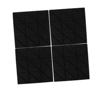 BESPORTBLE 4pcs Soundproof Acoustic Panels for Walls with Easy Installation Black Square Sound Absorbing Material for Home Theaters Music Rooms