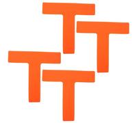 BESPORTBLE 4pcs Spot Markers: Pickleball Court Marking Kit T Shape Ground Markers - Flat T Shape Spot Pads For Outdoor Sports Training