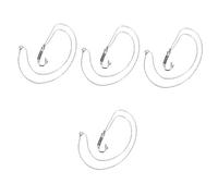 BESPORTBLE 4pcs Stainless Steel Fish Hook Urn Necklace Cremation Jewelry Memorial Pendant for Ashes Keepsake Holder for Family Friends Pets