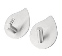BESPORTBLE 4pcs Stainless Steel Hook Strong Adhesive Hanging Hook for Home | Extra Strong Adhesive Hooks, No Drilling Required, No Marks on Door, Silver Finish, for Bathrobe and Towel